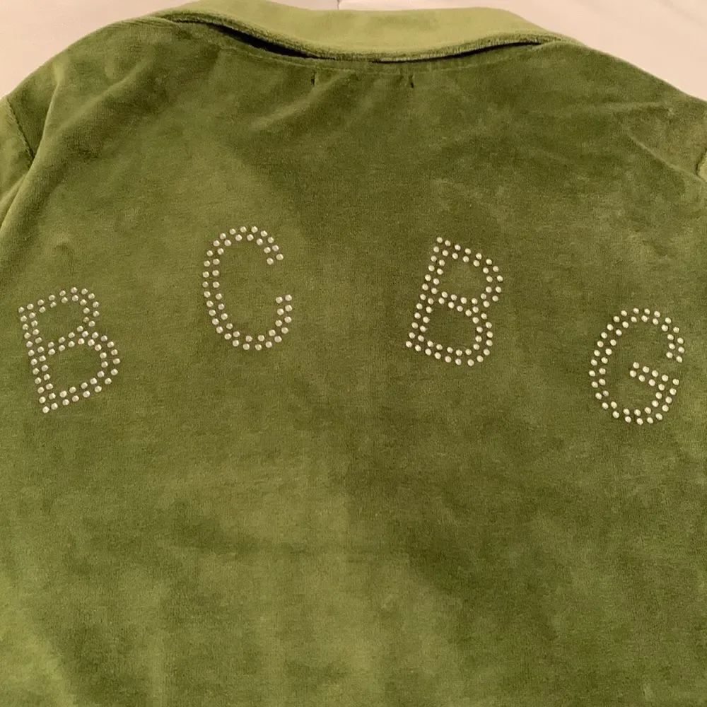 BCBG Maxazria Green Velour Suit Jacket Size M - Picture 10 of 16
